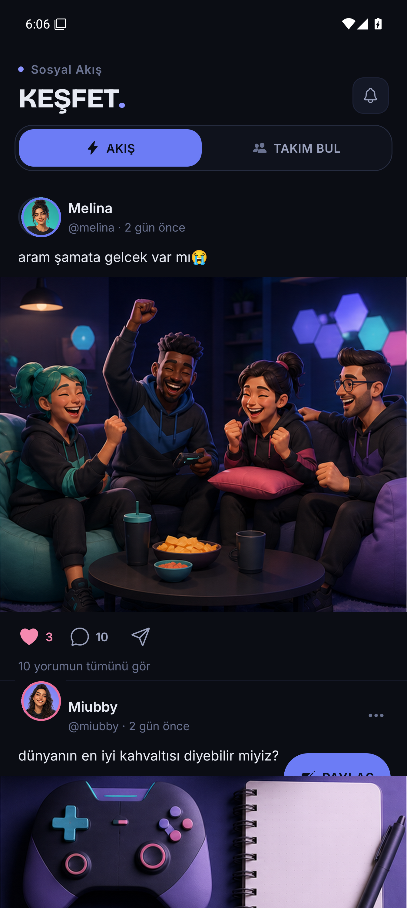Keşfet akışı